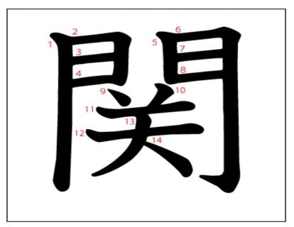 汉字「関」