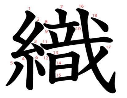 汉字「織」