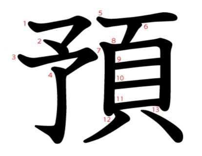 汉字「預」