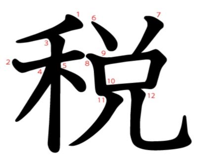 汉字「税」