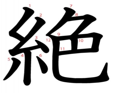 汉字「絶​」