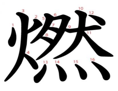 汉字「燃」