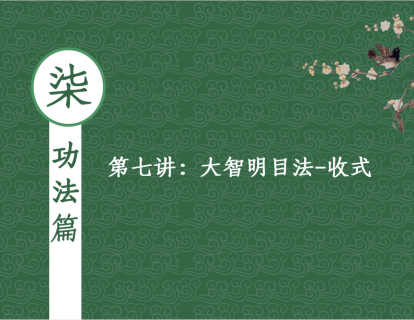 【功法篇】第六讲 - 大智明目法收式