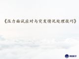 技巧4篇《压力面试应对与突发情况处理技巧》