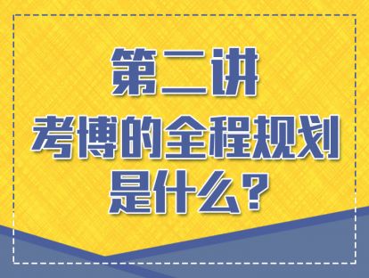 【去年试听课】第二讲：考博的全程规划是什么？