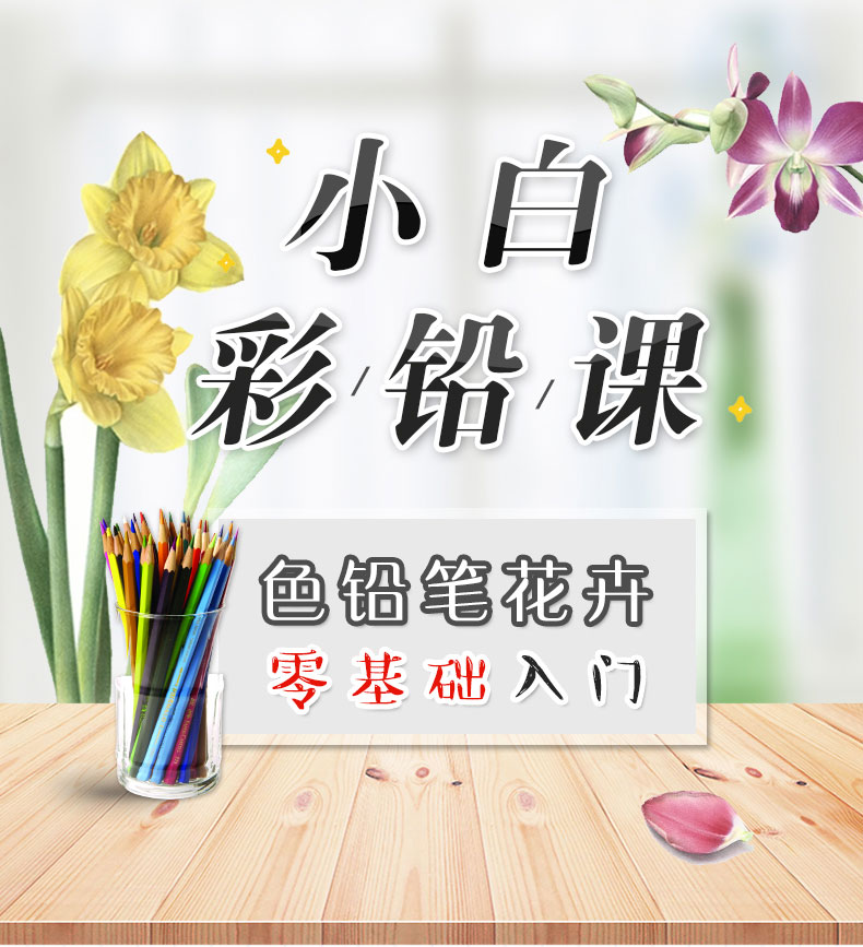 小白也能学会的彩铅课 带你夯实彩铅基本功