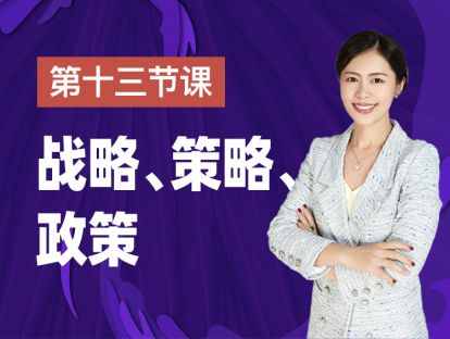 第十三课：战略、策略、政策
