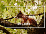 25.三只小松鼠：为什么要储蓄？
