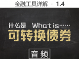 【音频】1.4 什么是可转换债券