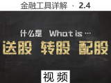 【视频】2.4 什么是股票的送股、转股、配股