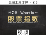 【视频】2.5 什么是股票指数（上证指数、深成指、沪深300、中证100、中证500、中证200……）