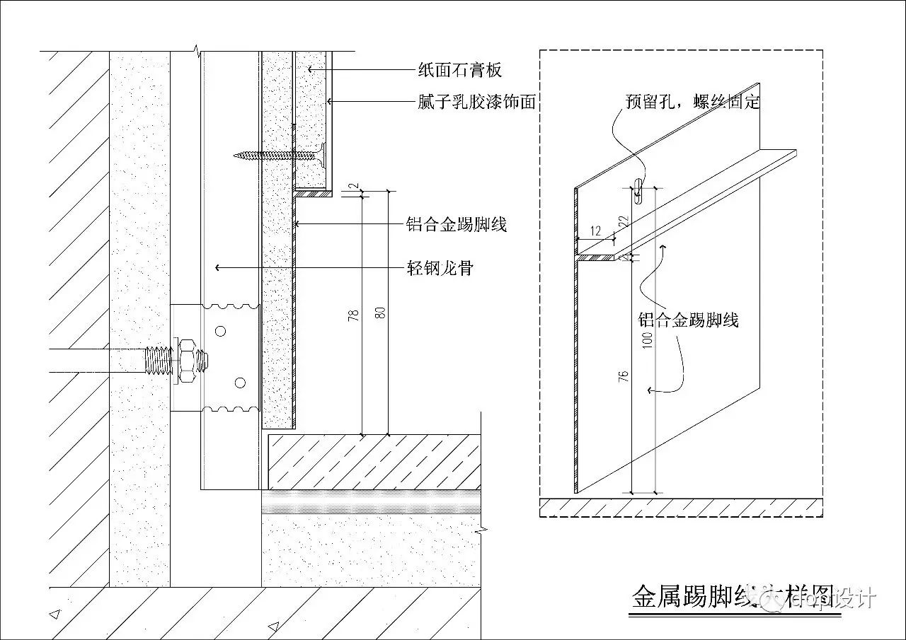 室内设计施工图深化004 - 4种金属条收口方式 - 知乎