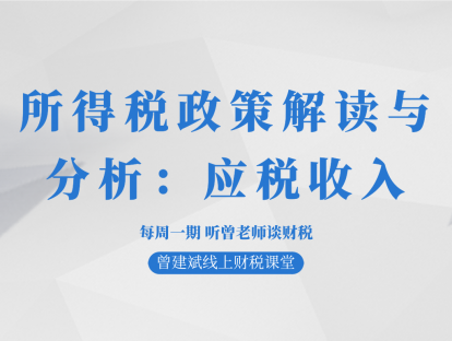 所得税政策解读与分析：应税收入