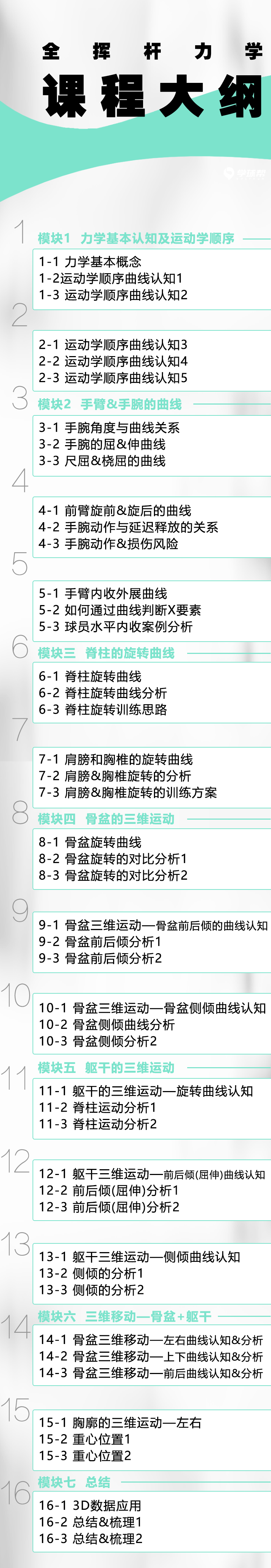 全挥杆力学