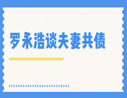 罗永浩谈夫妻共债1 《长谈》罗振宇
