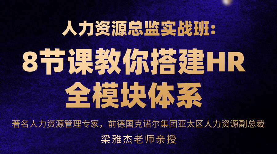 人力资源总监实战班: 8节课教你搭建HR全模块体系