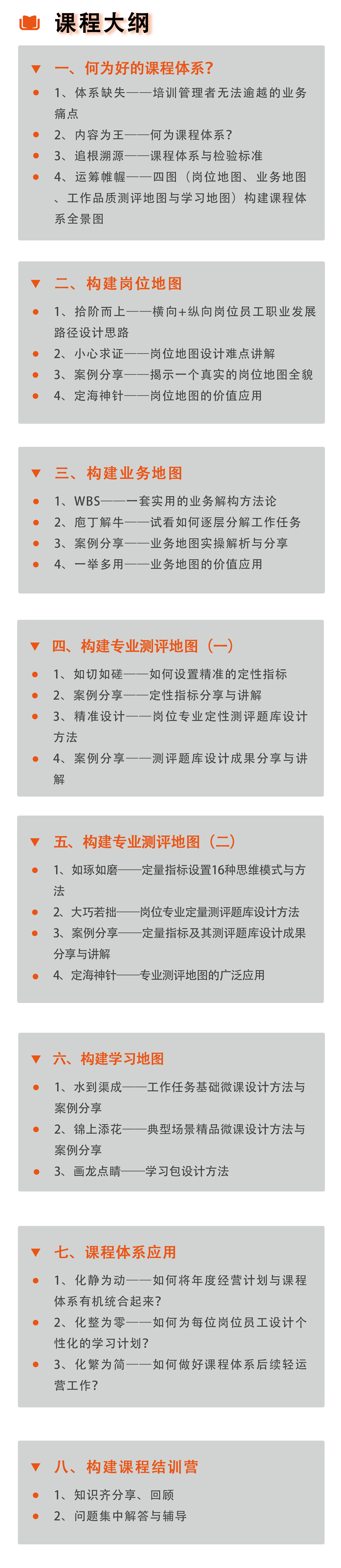 学习地图（课程体系）设计实战8节课20招