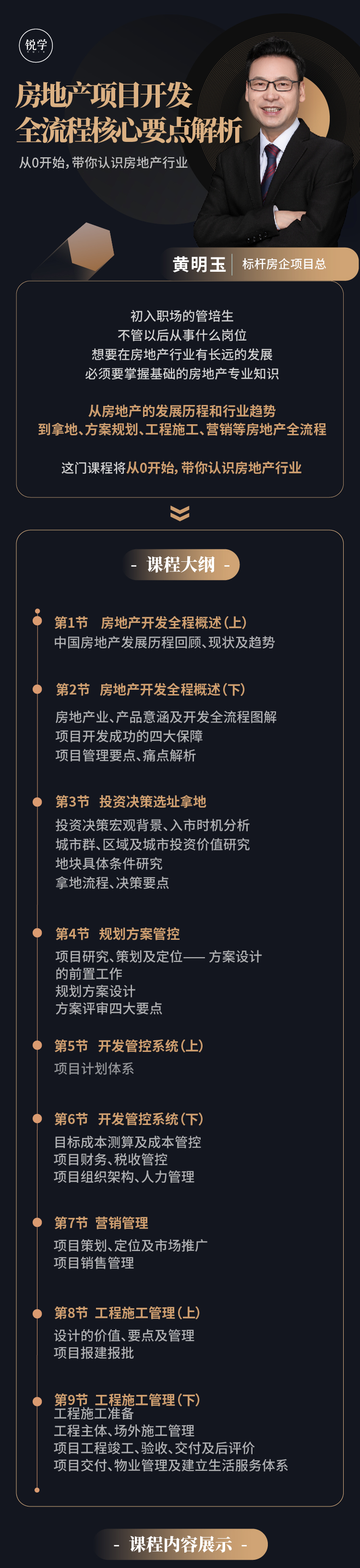 新课上线！《 房地产项目开发全流程核心要点解析》
