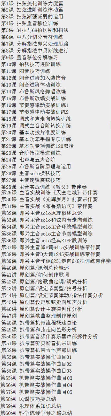 吉他中级进阶训练营 | 扒谱/即兴solo/原创/改编/基本功/乐理