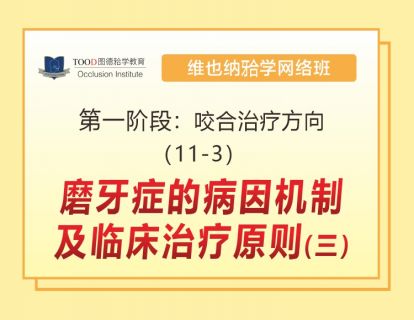 第一阶段（11-3）磨牙症的病因机制及临床治疗原则（三）