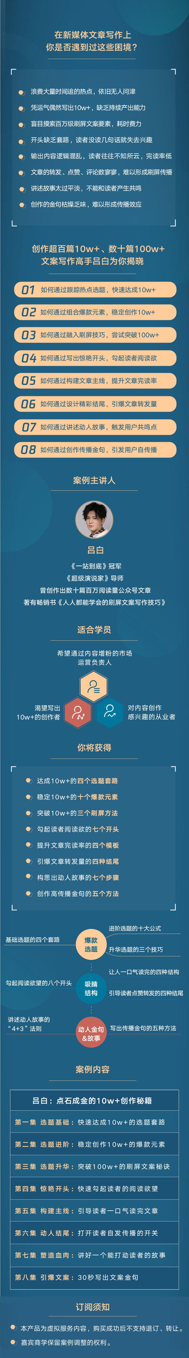 吕白：点石成金的10w+创作秘籍（共9集）