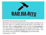 20170618  How to break a bad habit？