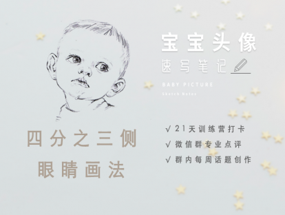 9.四分之三侧眼睛画法
