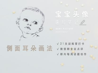 18.侧面耳朵画法