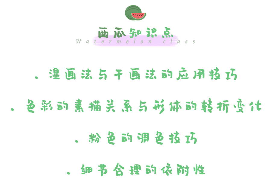 水彩基础教学：水果系列