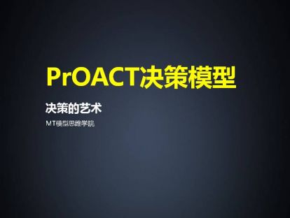 92、PrOACT决策模型 | 决策的艺术