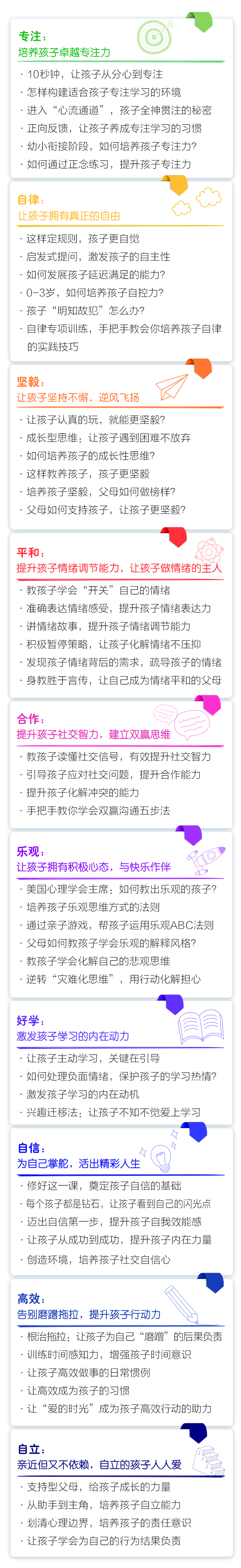 培养孩子乐观、好学、自律、坚毅等10大性格力量