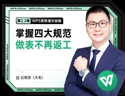 2.2 掌握四大规范做表不再返工