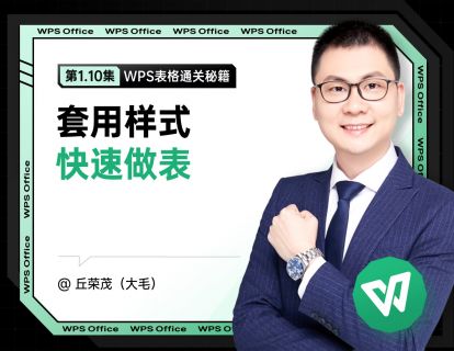 1.10 套用样式快速做表