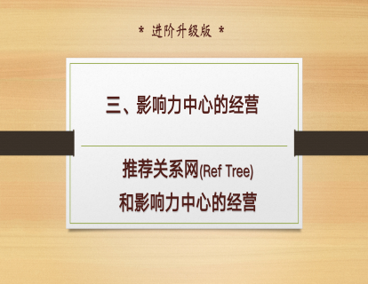 F-3、影响力中心的经营