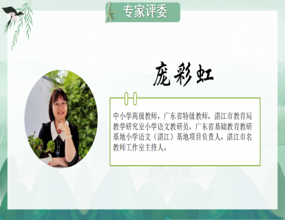 评委专家点评（庞彩虹）