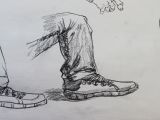 【临摹素材;老师范例】素描腿部