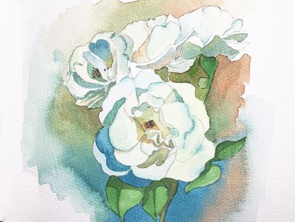【临摹素材】水彩花
