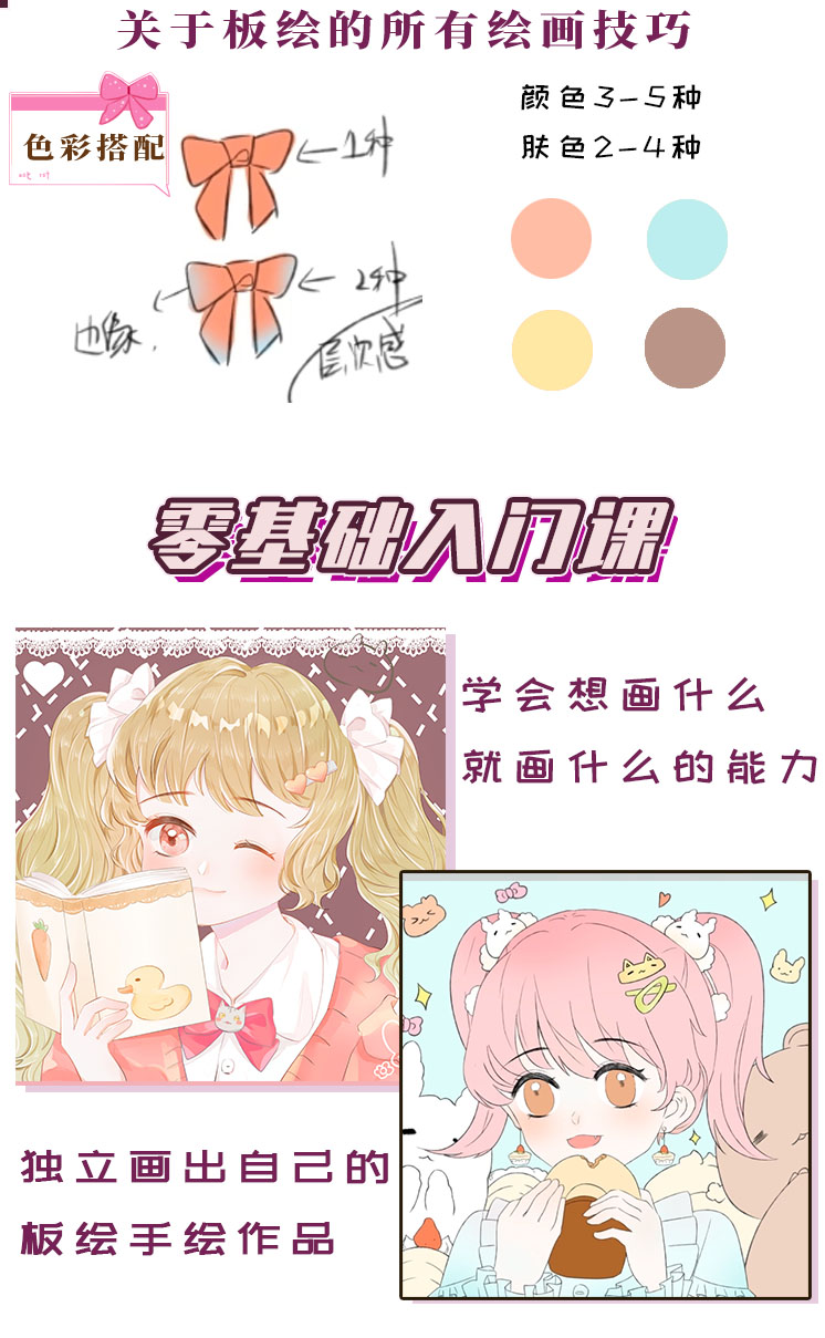 0基础动漫达人上手计划 绘画画手绘板绘插画 艺术爱好兴趣提升少女学生职场二次元漫画孩子