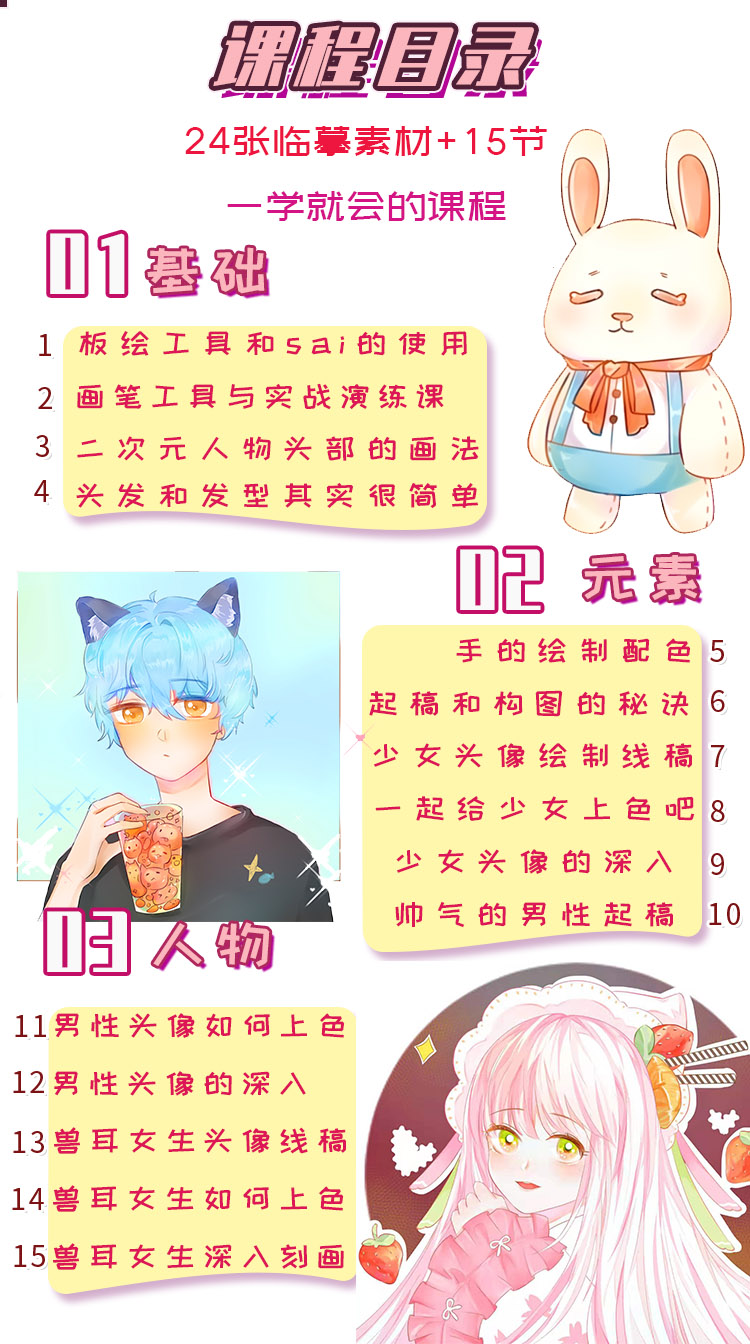 0基础动漫达人上手计划 绘画画手绘板绘插画 艺术爱好兴趣提升少女学生职场二次元漫画孩子