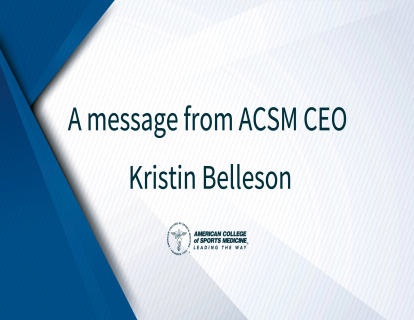 ACSM CEO Kristin Belleson女士为运动处方医师培训项目致辞