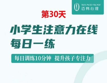 D30 小学生注意力每日一练.