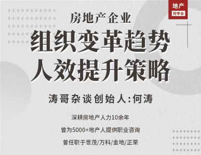 【涛哥分享】房企组织变革与人效提升：01 行业形势与人均效能