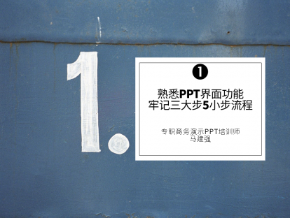 第1课 熟悉PPT界面功能，牢记三大步5小步流程