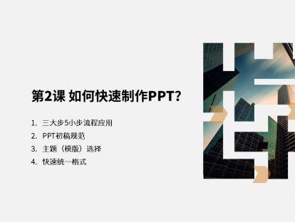 第2课 如何快速制作PPT？