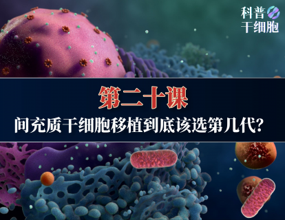 【第二十课】——间充质干细胞移植到底该选第几代？