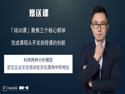 六脉神剑赠送课：利用两种分析模型，定位企业文化培训在文化落地中的地位