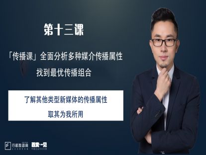第13课：了解其他类型新媒体（微博/抖音等）的传播属性，取其为我所用