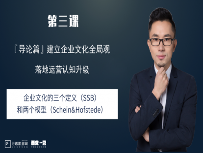 第3课：企业文化的三个定义（SSB）和两个模型（Schein&Hofstede）