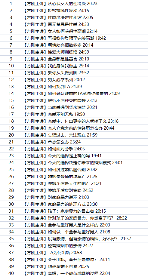 【线上音频课程】亲密关系进阶三部曲