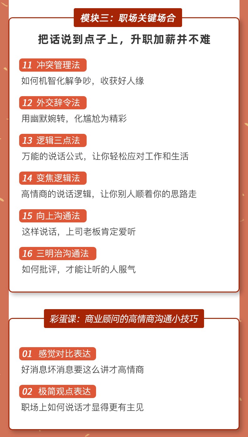 16节职场高情商实战课 让你听懂话外音 把话说到点子上 练就顾问洞察力